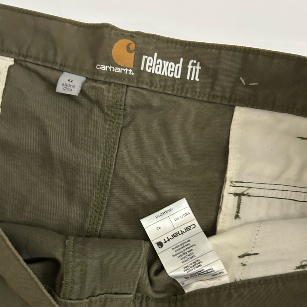 Carhartt Men's Relaxed Fit Cargo Shorts - Green 42 - Picture 4 of 4
